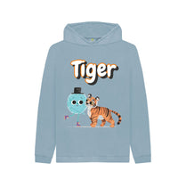Load image into Gallery viewer, Stone Blue Tiger Hoody
