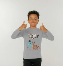 Load image into Gallery viewer, Organic Childrens Long-sleeved T-shirt (Tiger)
