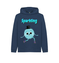 Load image into Gallery viewer, Navy Blue Sparkling Hoody

