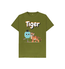 Load image into Gallery viewer, Moss Green Tiger T-shirt
