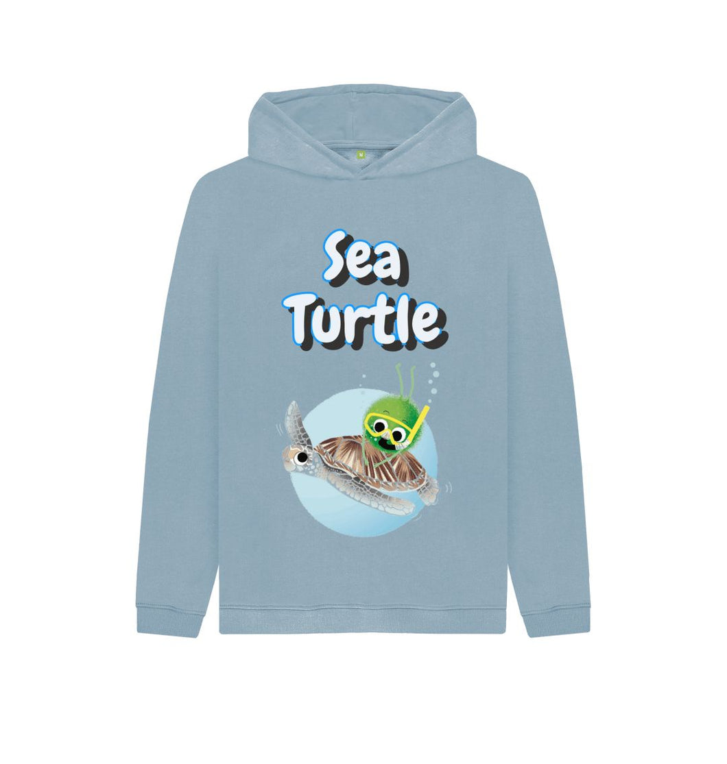 Stone Blue Sea Turtle Hoody