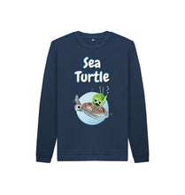 Load image into Gallery viewer, Navy Blue Sea Turtle Jumper
