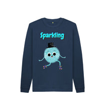 Load image into Gallery viewer, Navy Blue Sparkling Jumper
