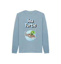 Load image into Gallery viewer, Stone Blue Sea Turtle Jumper

