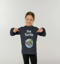 Load image into Gallery viewer, Organic Childrens Long-sleeved T-shirt (Sea Turtle)
