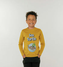Load image into Gallery viewer, Organic Childrens Long-sleeved T-shirt (Sea Turtle)
