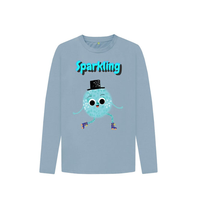 Stone Blue Sparkling Long-Sleeved