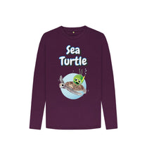 Load image into Gallery viewer, Purple Sea Turtle Long-sleeved
