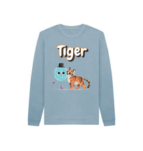 Load image into Gallery viewer, Stone Blue Tiger Jumper
